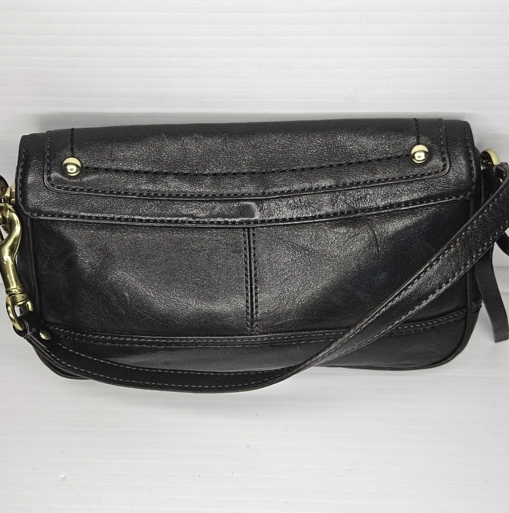 RARE Coach Hampton Vintage Y2K Turnlock Wristlet Clutch – Deep Chocolate Brown